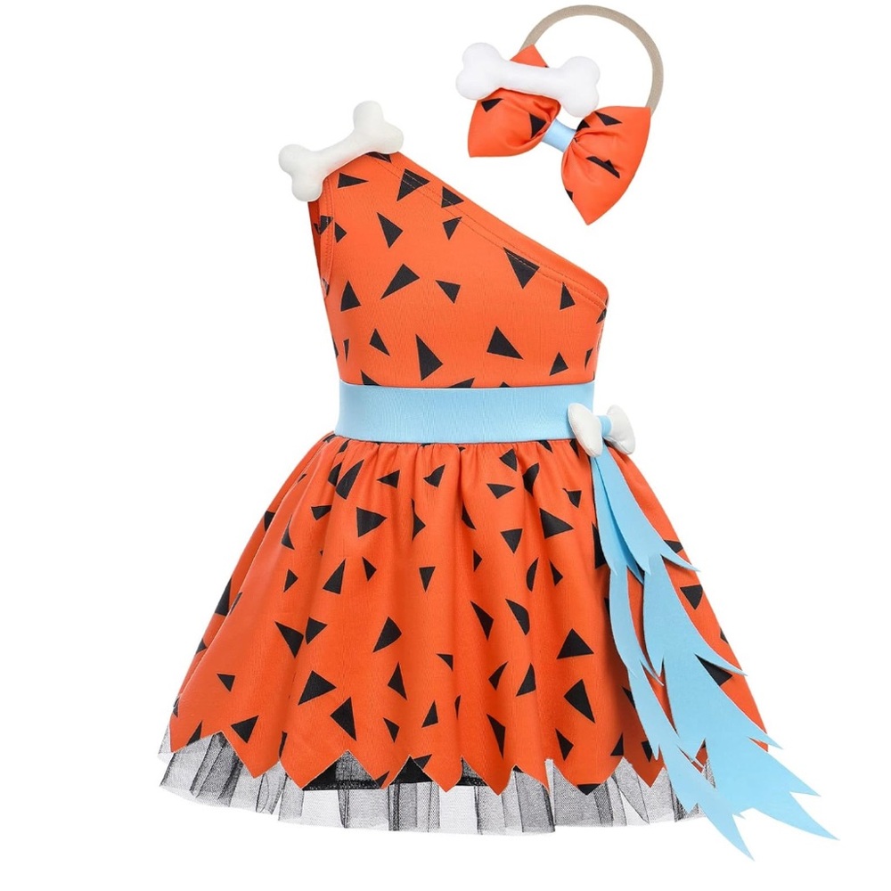 New Kids Pebbles Caveman Historical Stone Age Halloween Costume